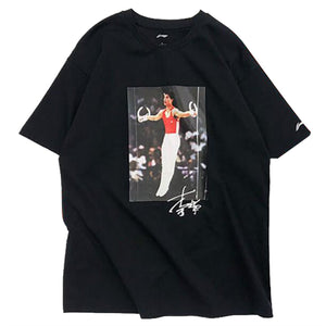 FW Sports Culture Comfort Short Sleeve Crew Collar Men AHSN745 AHSN899 AHSN909 AHSN901 Ahsn739 Black T-Shirt