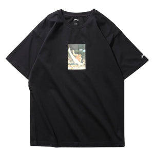 FW Sports Culture Comfort Short Sleeve Crew Collar Men AHSN745 AHSN899 AHSN909 AHSN901 Ahsn741 Black T-Shirt