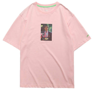 FW Sports Culture Comfort Short Sleeve Crew Collar Men AHSN745 AHSN899 AHSN909 AHSN901 Ahsn857 Pink T-Shirt