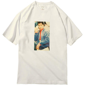 FW Sports Culture Comfort Short Sleeve Crew Collar Men AHSN745 AHSN899 AHSN909 AHSN901 Ahsn859 White T-Shirt