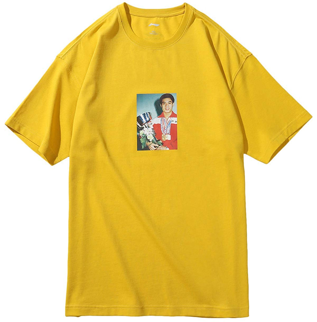 FW Sports Culture Comfort Short Sleeve Crew Collar Men AHSN745 AHSN899 AHSN909 AHSN901 Ahsn863 Yellow T-Shirt