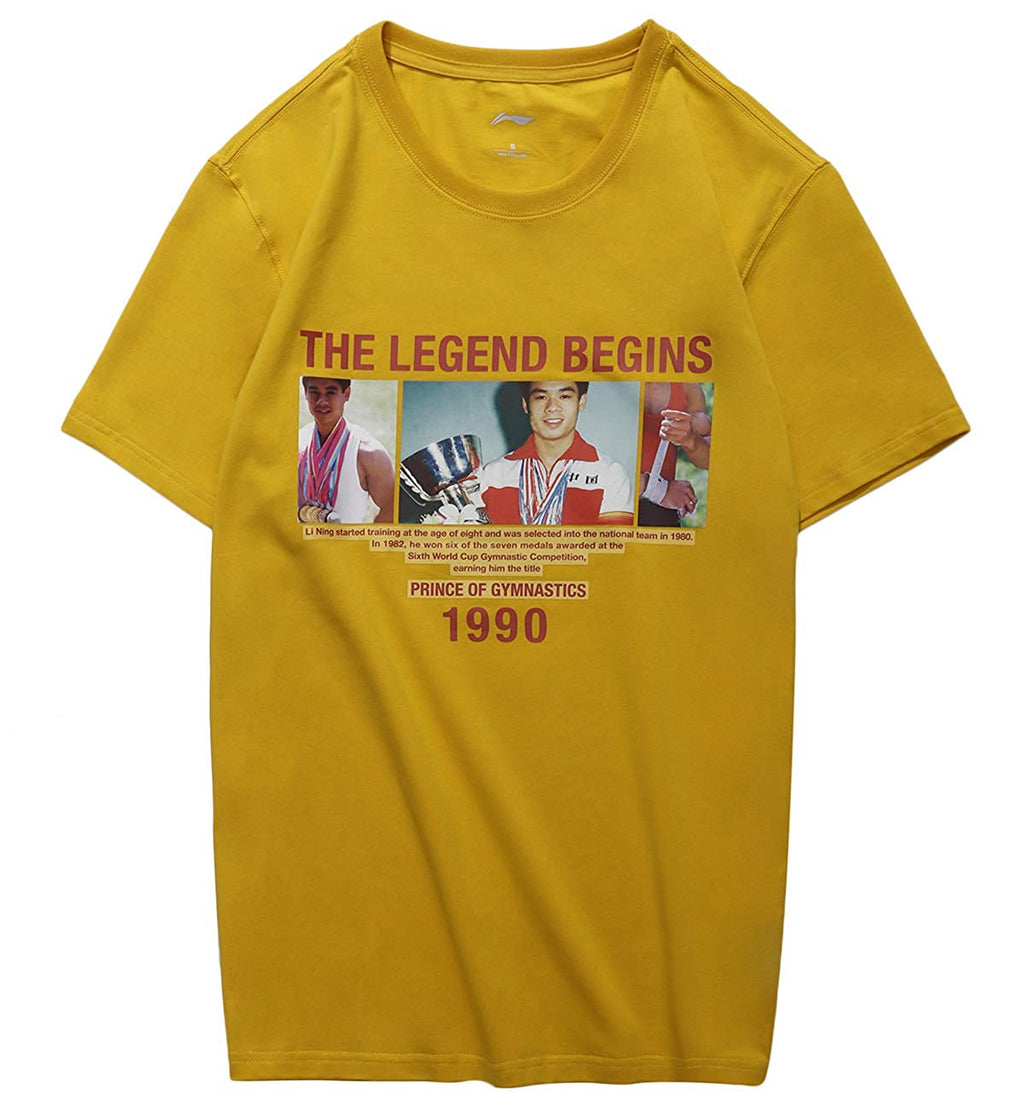 FW Sports Culture Comfort Short Sleeve Crew Collar Men AHSN745 AHSN899 AHSN909 AHSN901 Ahsn867 Yellow T-Shirt