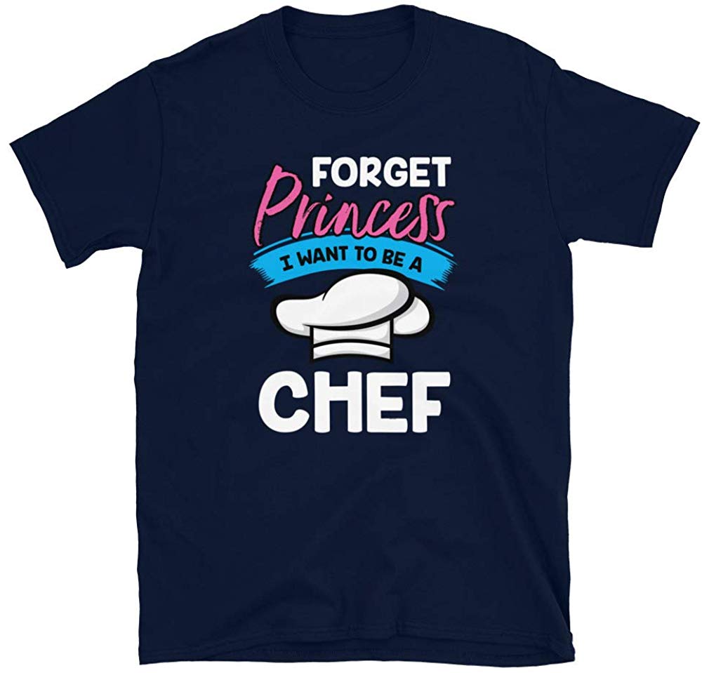 Forget Princess I Want to Be a Chef Navy T-Shirt
