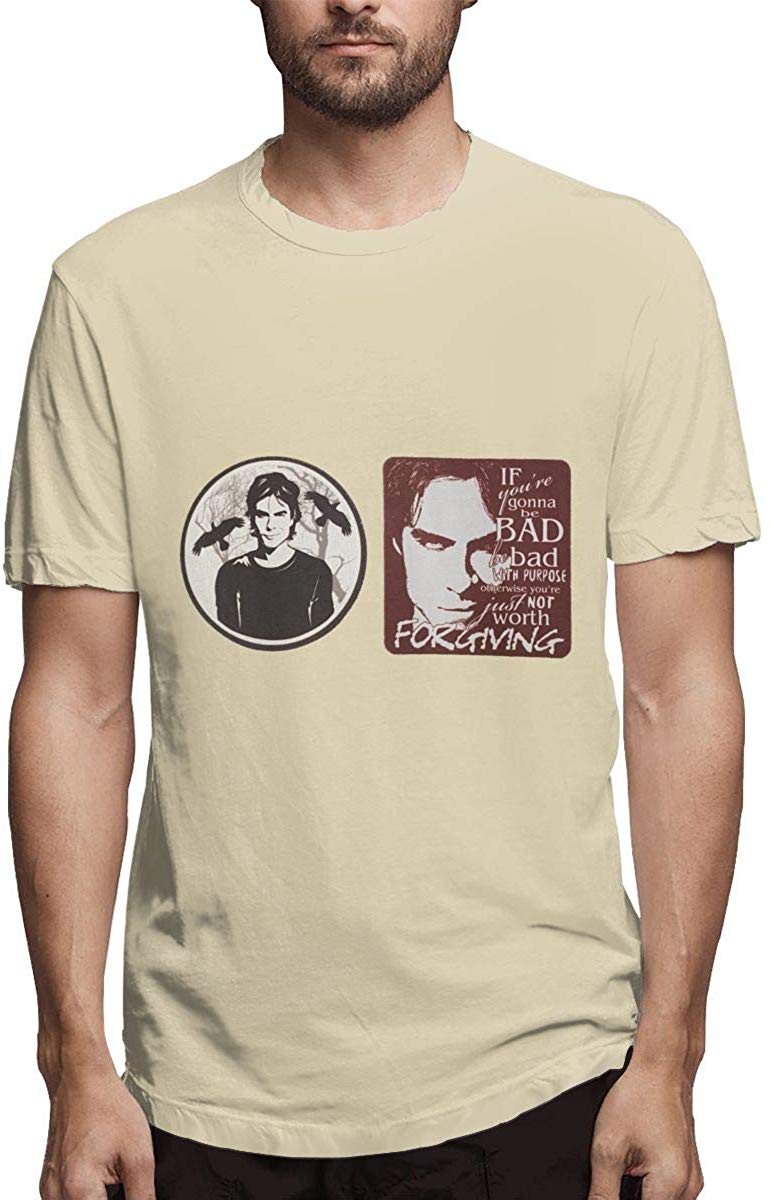 Formal Heritage Short Sleeve Natural Vampie Diariesfor Men Natural T-Shirt