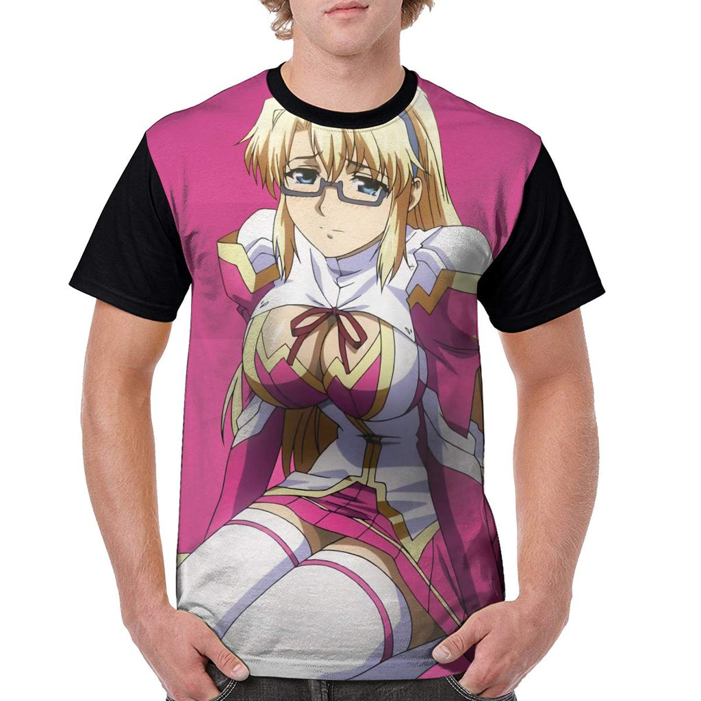 Freezing-Sattelizer EL Bridget Men Basic Polyester Short Sleeve Anime wihte T-Shirt