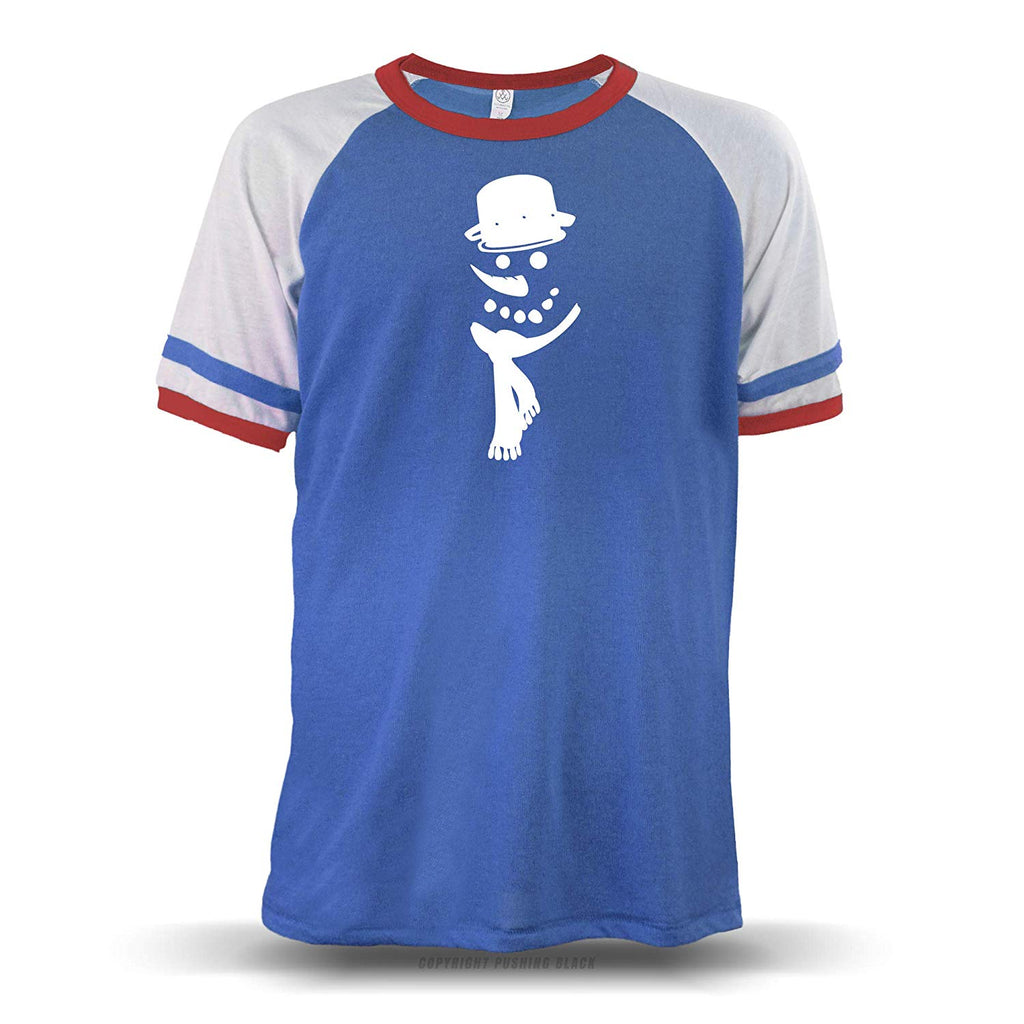 Frosty The Snowman' Unisex Raglan Royal Blue W/ White Sleeves (Alternative) T-Shirt