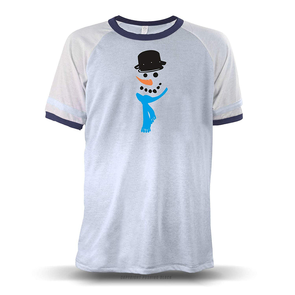 Frosty The Snowman' Unisex Raglan Sky With White Sleeves (Alternative) T-Shirt