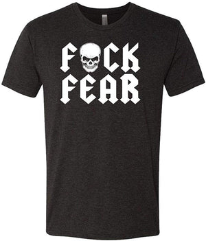 Fuck Fear Drink Beer Austin Wrestling Funny Mens Cotton Tri-blend Black T-Shirt