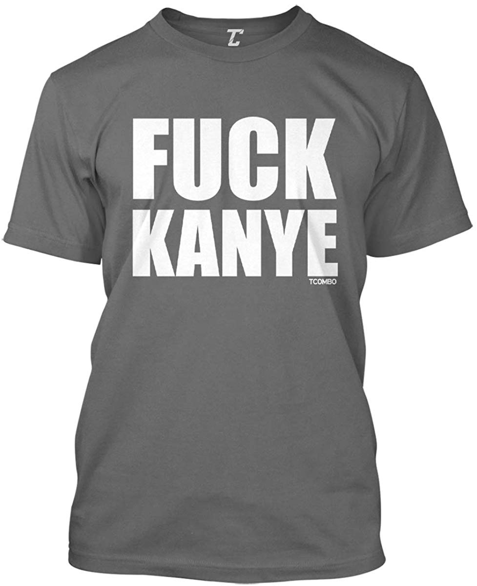 Fuck Kanye Anti Trump MAGA Men's Charcoal T-Shirt