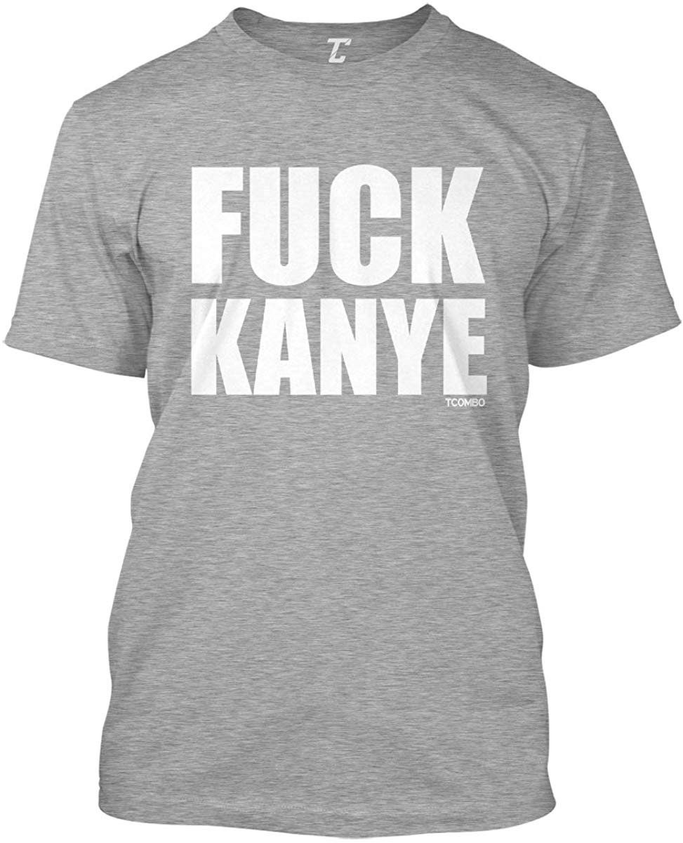 Fuck Kanye Anti Trump MAGA Men's Light Gray T-Shirt