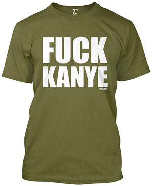 Fuck Kanye Anti Trump MAGA Men's Olive T-Shirt