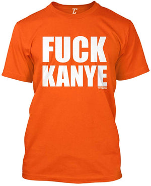 Fuck Kanye Anti Trump MAGA Men's Orange T-Shirt