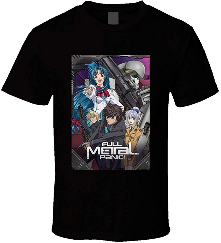 Full Metal Panic Anime Mens Print Short Sleeve Cool Natural T-Shirt
