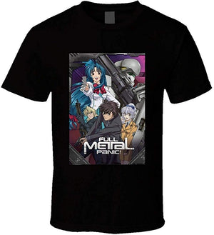 Full Metal Panic Anime Mens Print Short Sleeve Cool Natural T-Shirt