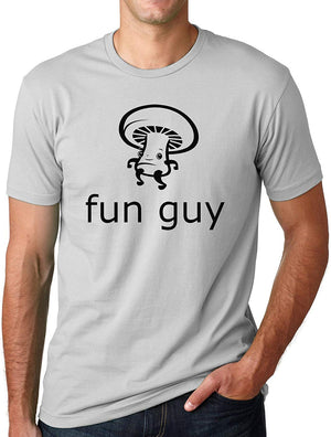 Funguy Funny Mushroom Fun Guy Gray T-Shirt