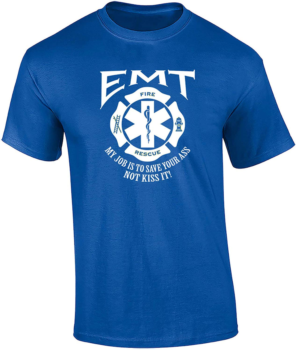 Funny EMT Job Adult Unisex Short Sleeve Royal T-Shirt