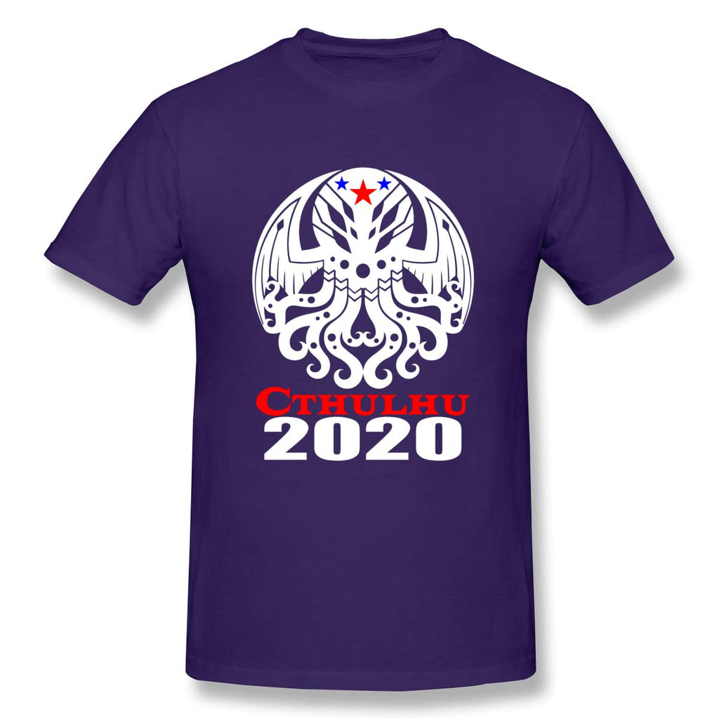 Funny Graphic Heritage Short Sleeve Cthulhufor Men purple T-Shirt