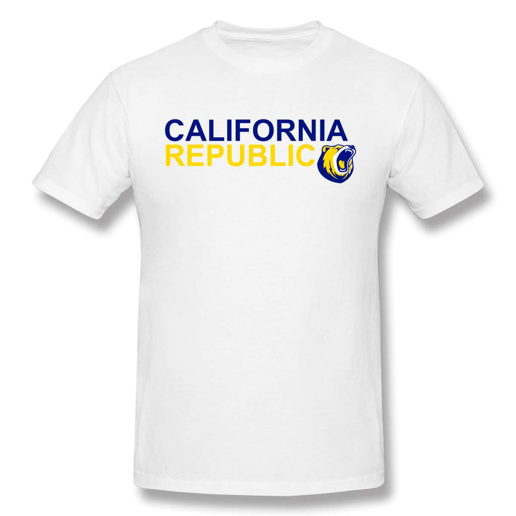 Funny Heritage Short Sleeve California Republicfor Mens white T-Shirt