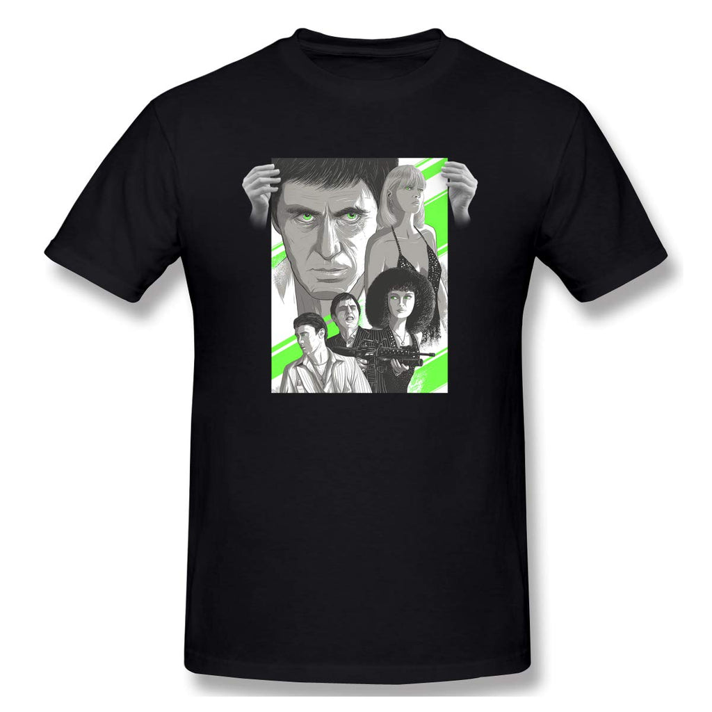 Funny Heritage Short Sleeve Scarfacefor Men black T-Shirt