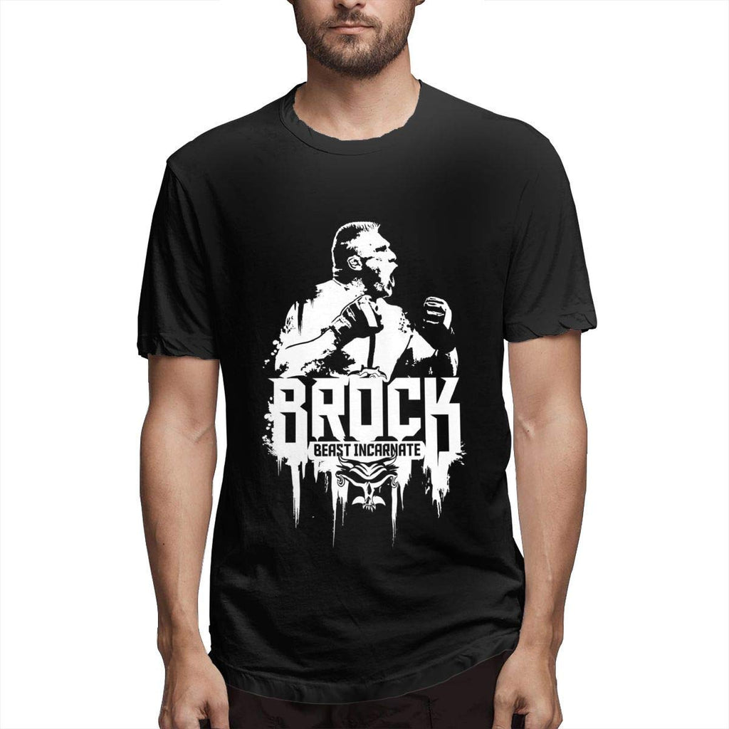 Funny Printed Heritage Short Sleeve Brock Lesnarfor Mens black T-Shirt