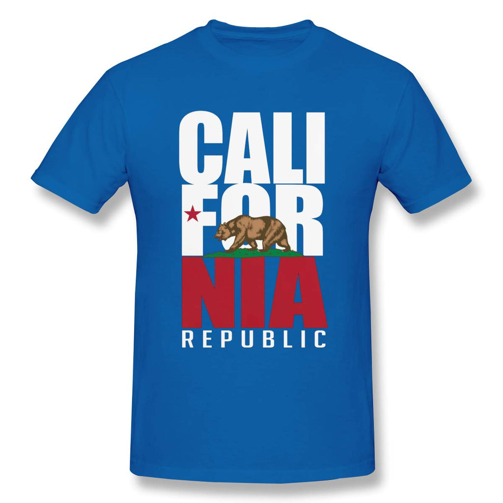Funny Sarcastic Heritage Short Sleeve California Republicfor Mens blue T-Shirt