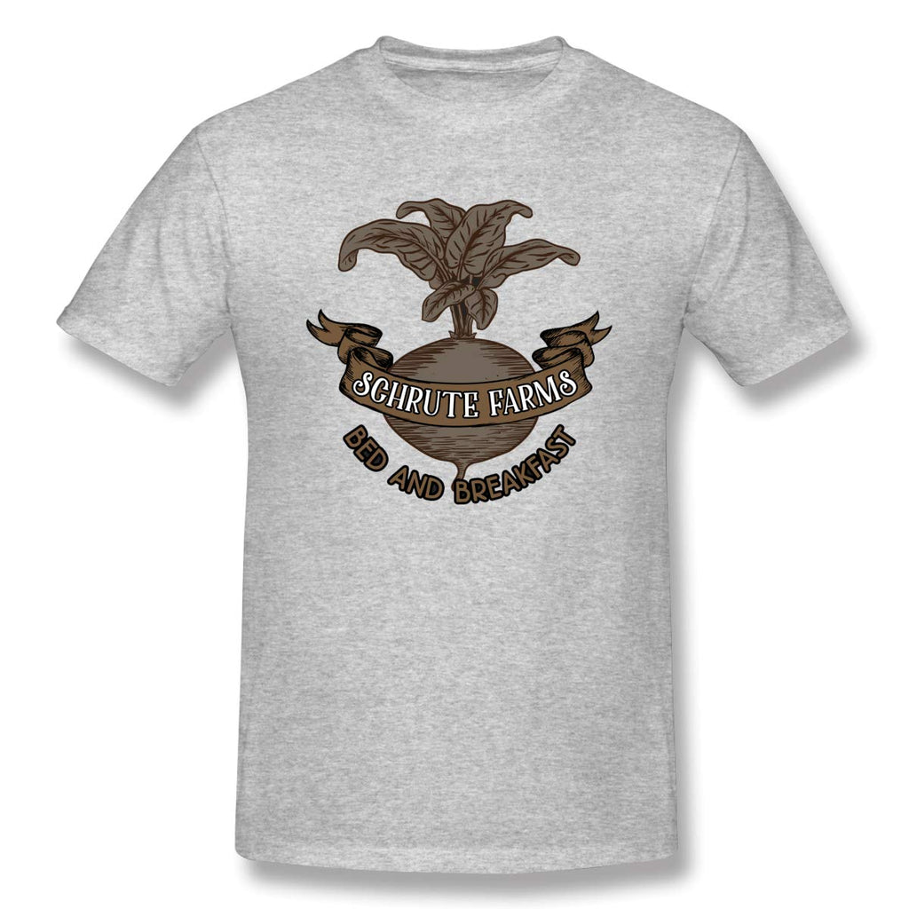 Funny Sarcastic Heritage Short Sleeve Schrute Farmsfor Men gray T-Shirt
