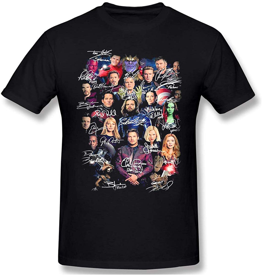 Funny for Avengers End Game Avengers Team's Signature Black T-Shirt