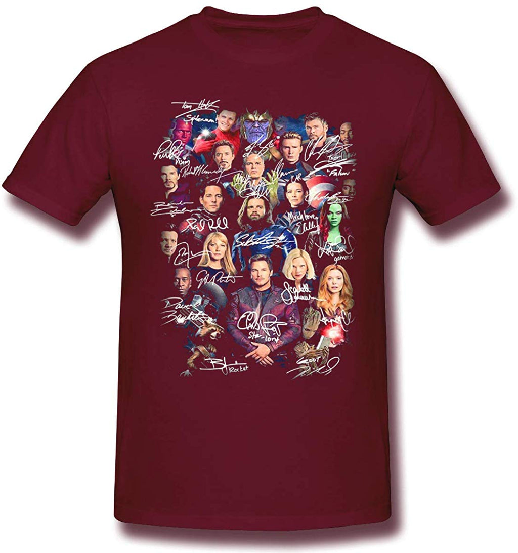 Funny for Avengers End Game Avengers Team's Signature Burgundy T-Shirt
