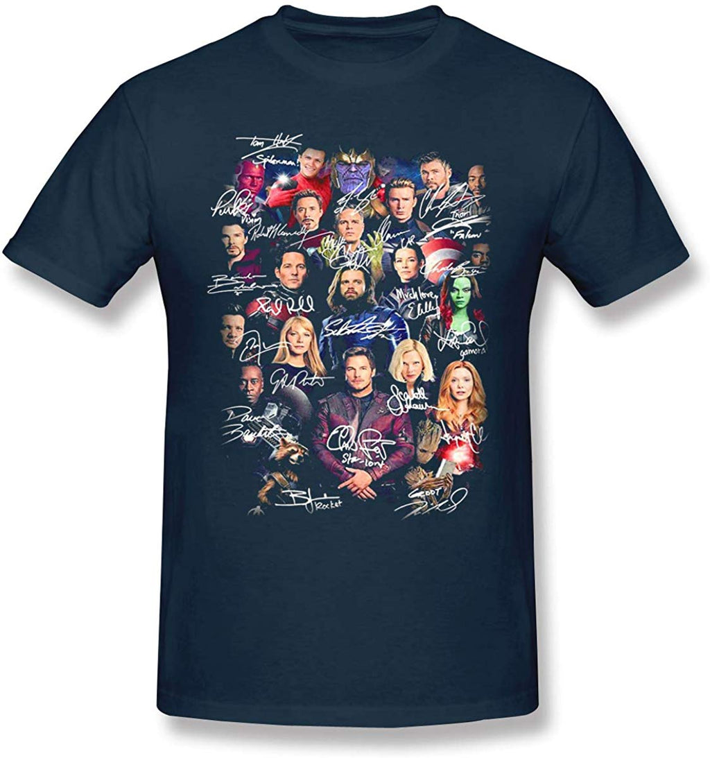 Funny for Avengers End Game Avengers Team's Signature Navy T-Shirt