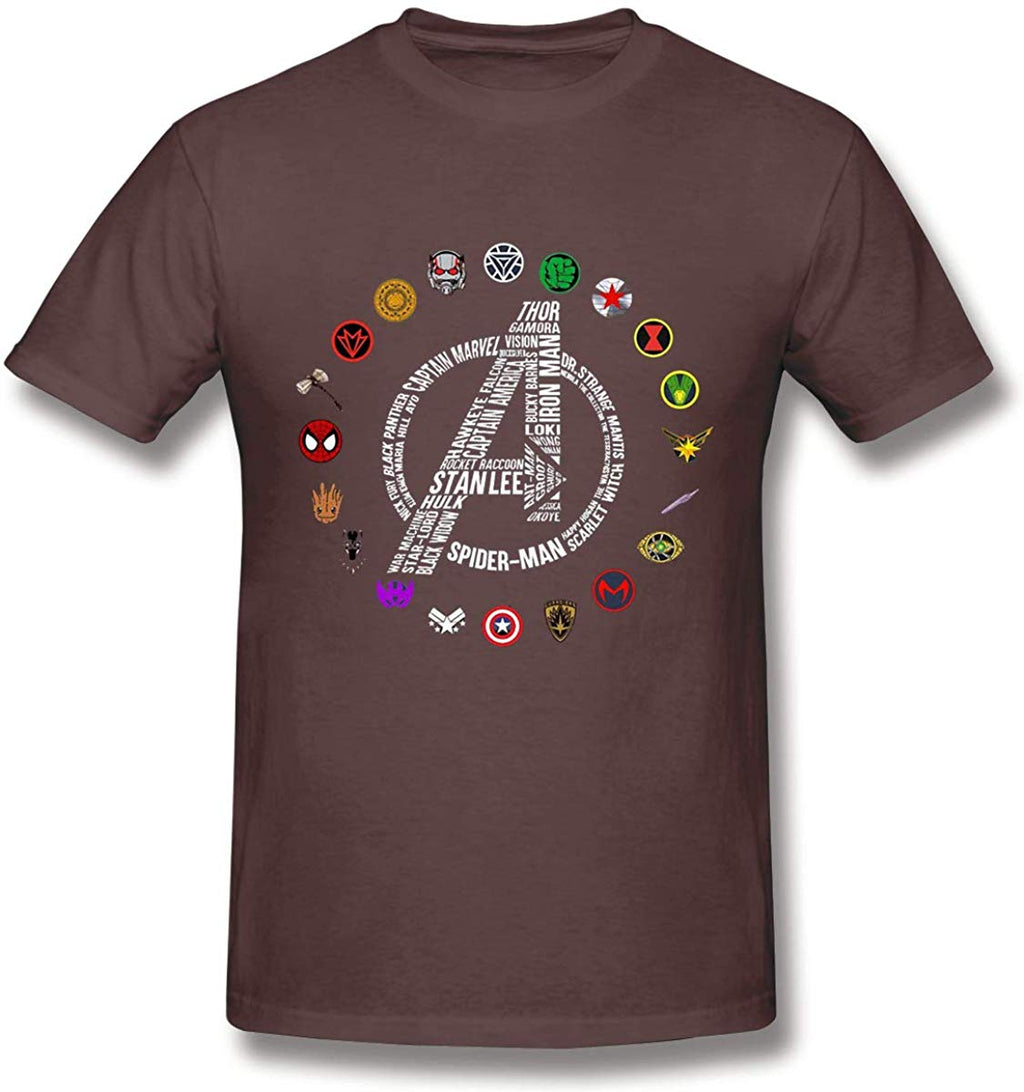 Funny for Avengers End Game Stan Lee and Super Heroes's Symbol Coffee T-Shirt
