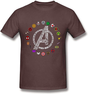 Funny for Avengers End Game Stan Lee and Super Heroes's Symbol Coffee T-Shirt