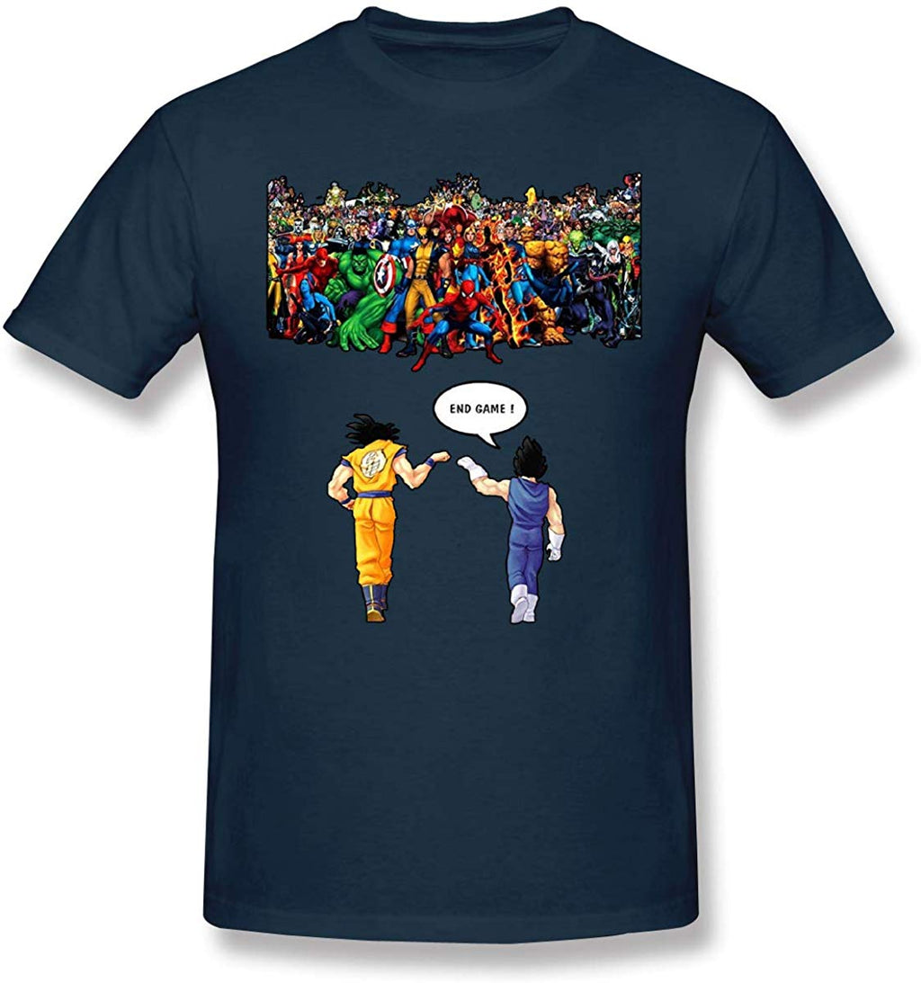 Funny for Avengers End Game Vs Goku and Vegeta Funny Navy T-Shirt