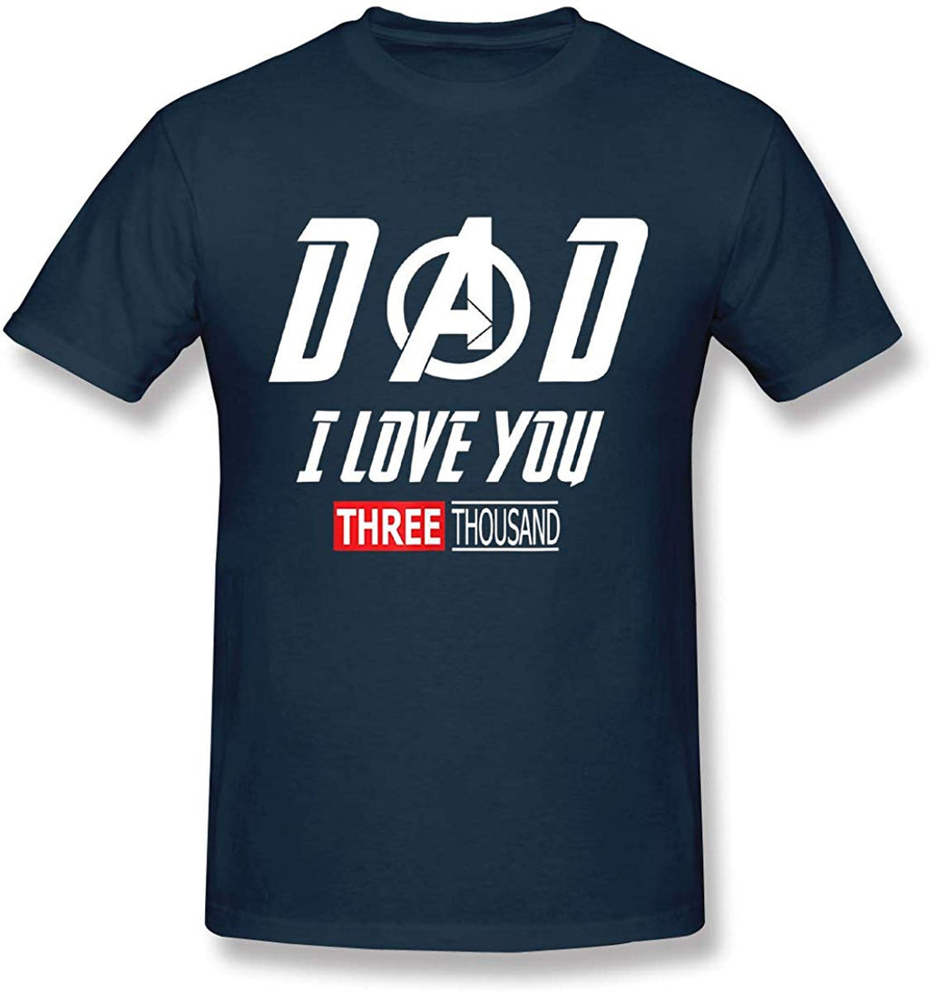 Funny for Avengers End Game and Iron Man Dad I Love You 3000 Navy T-Shirt