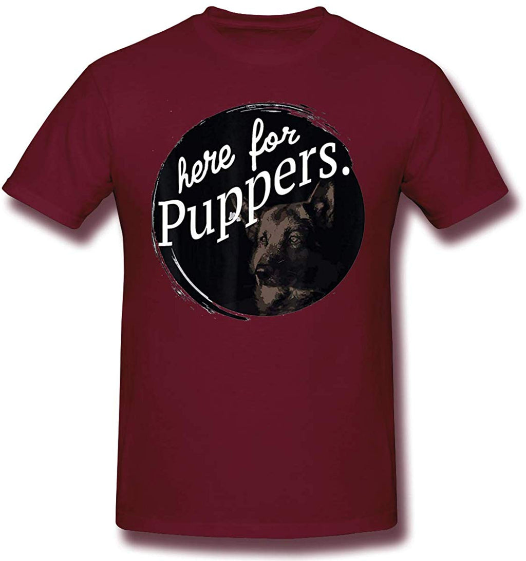 Funny for Here for Puppers Letterkenny Burgundy T-Shirt