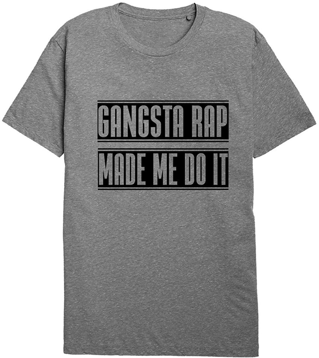 Gangsta Rap Made Me Do It Unisex music slogan Heather Gray T-Shirt