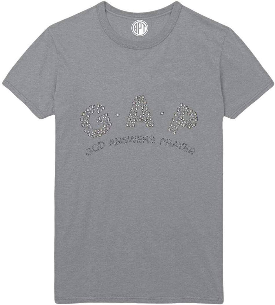Gap God Answers Prayer Rhinestud Printed Athletic Gray T-Shirt