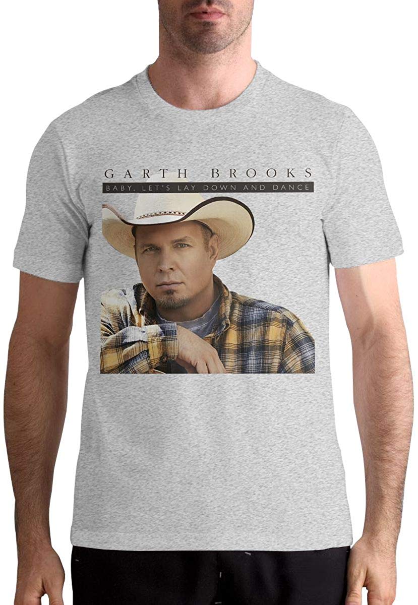Garth Brooks Men's Basic Short Sleeve Music Gray T-Shirt