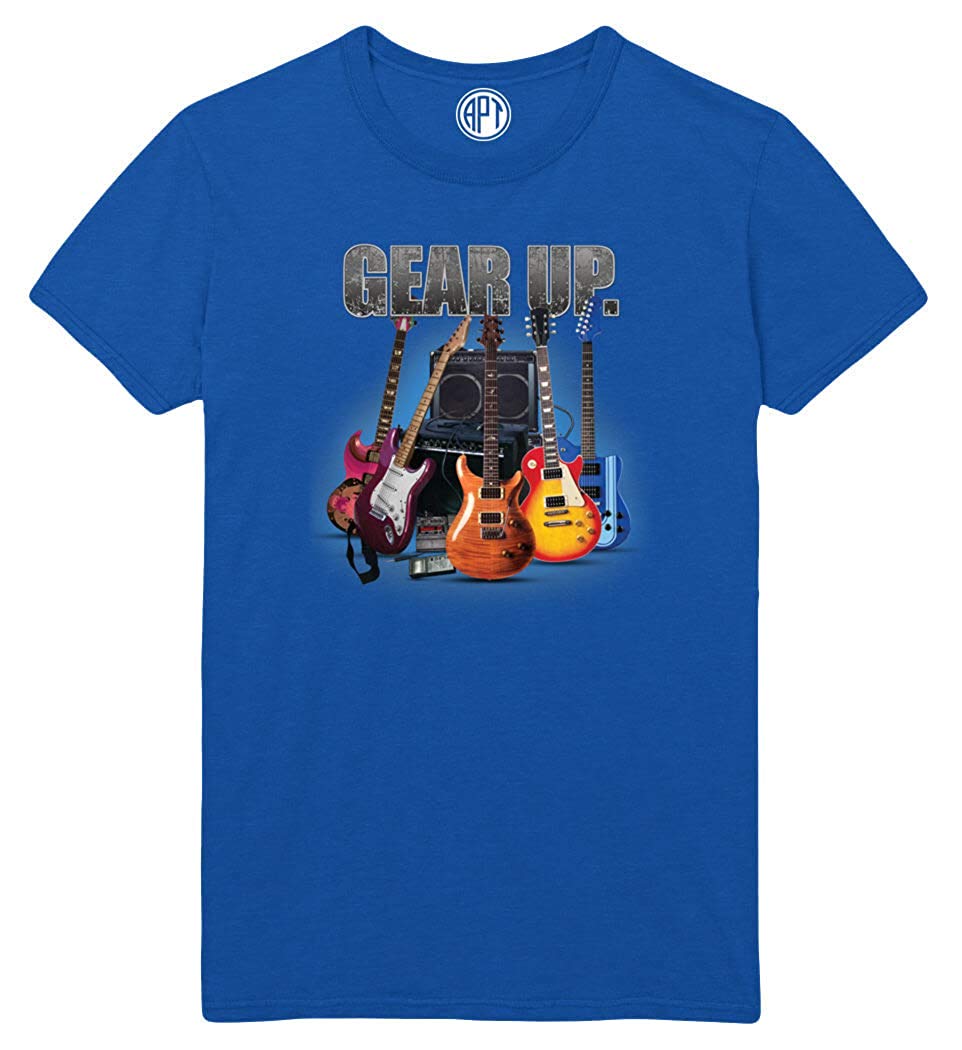 Gear Up for Guitars Printed Royal T-Shirt