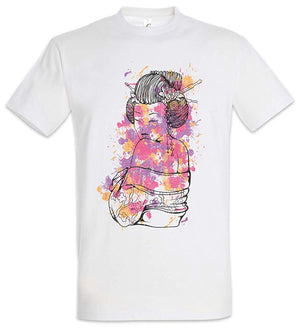 Geisha with Colo Ornaments Men red T-Shirt