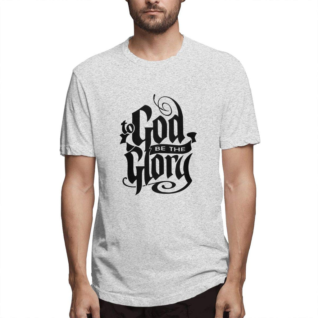 God-Glory Men's Cotton Short Sleeve Natural T-Shirt