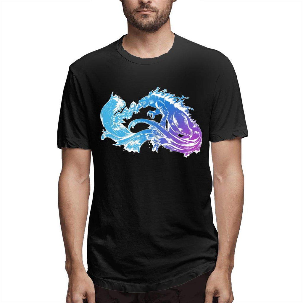 Godzilla Monster Men Short Sleeve Popular Top Black T-Shirt