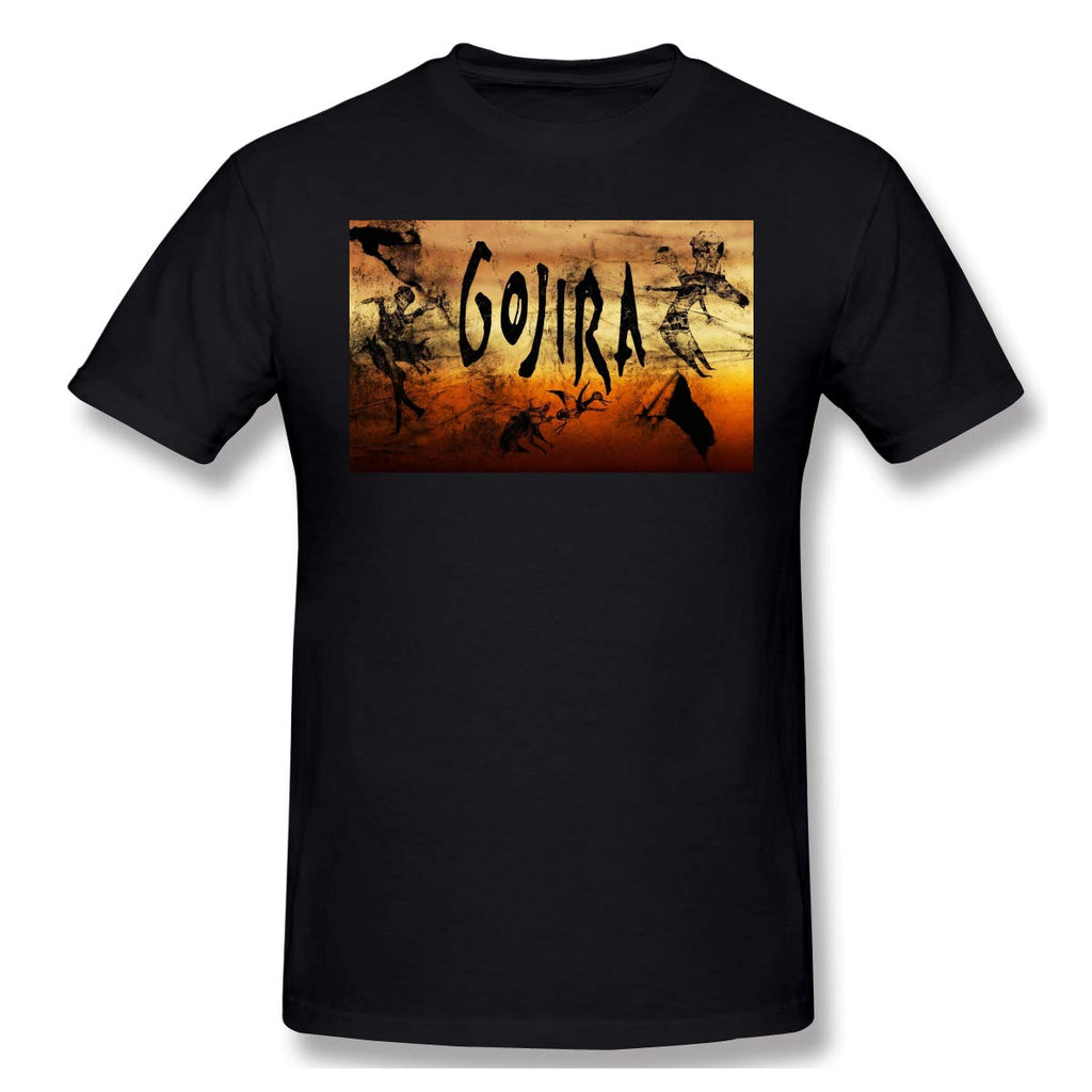 Gojira Mens New Short Sleeve Basic Cotton Black T-Shirt