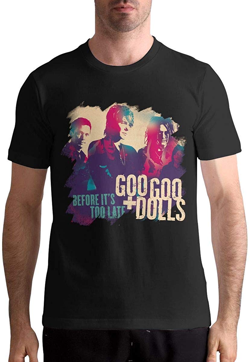 Goo Goo Dolls-Before It's Too Late Men's Fashion Short Sleeve Music Band Black T-Shirt