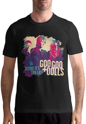 Goo Goo Dolls-Before It's Too Late Men's Fashion Short Sleeve Music Band Black T-Shirt