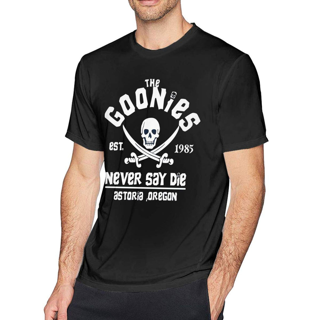Goonies Never Say Die Limited Edition Comfort Men Short Sport Sleeved black T-Shirt