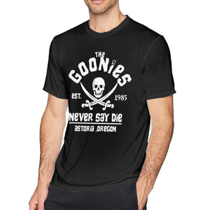 Goonies Never Say Die Limited Edition Comfort Men Short Sport Sleeved black T-Shirt