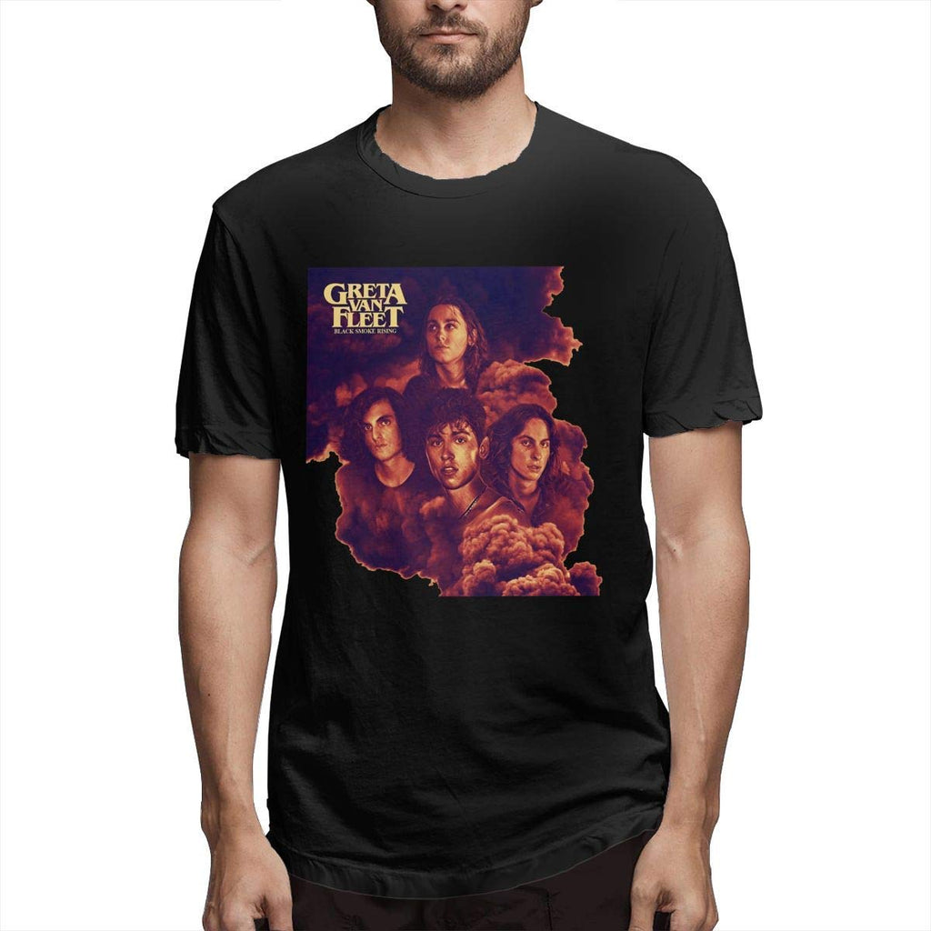Greta Van Fleet Men's Cotton Short Sleeve Top Black T-Shirt
