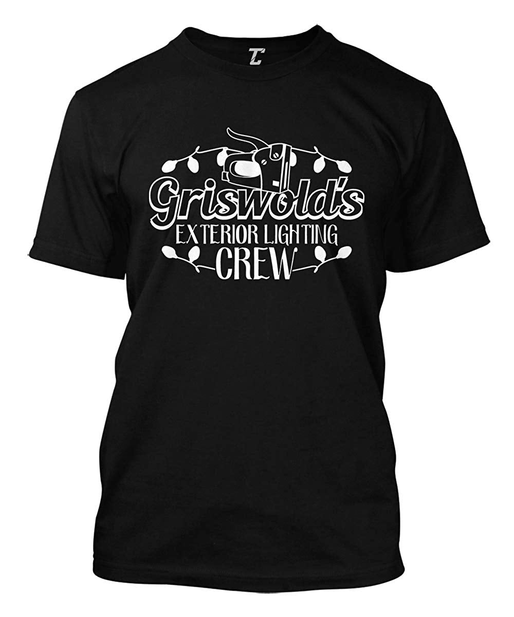 Griswold Exterior Lighting Crew Xmas Decor Men's Black T-Shirt