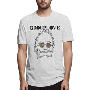 Grouplove Man Music Short Sleeve Gray T-Shirt