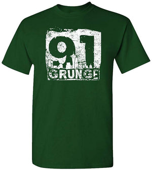 Grunge 91-90s Music Alternative Seattle Mens Cotton green T-Shirt